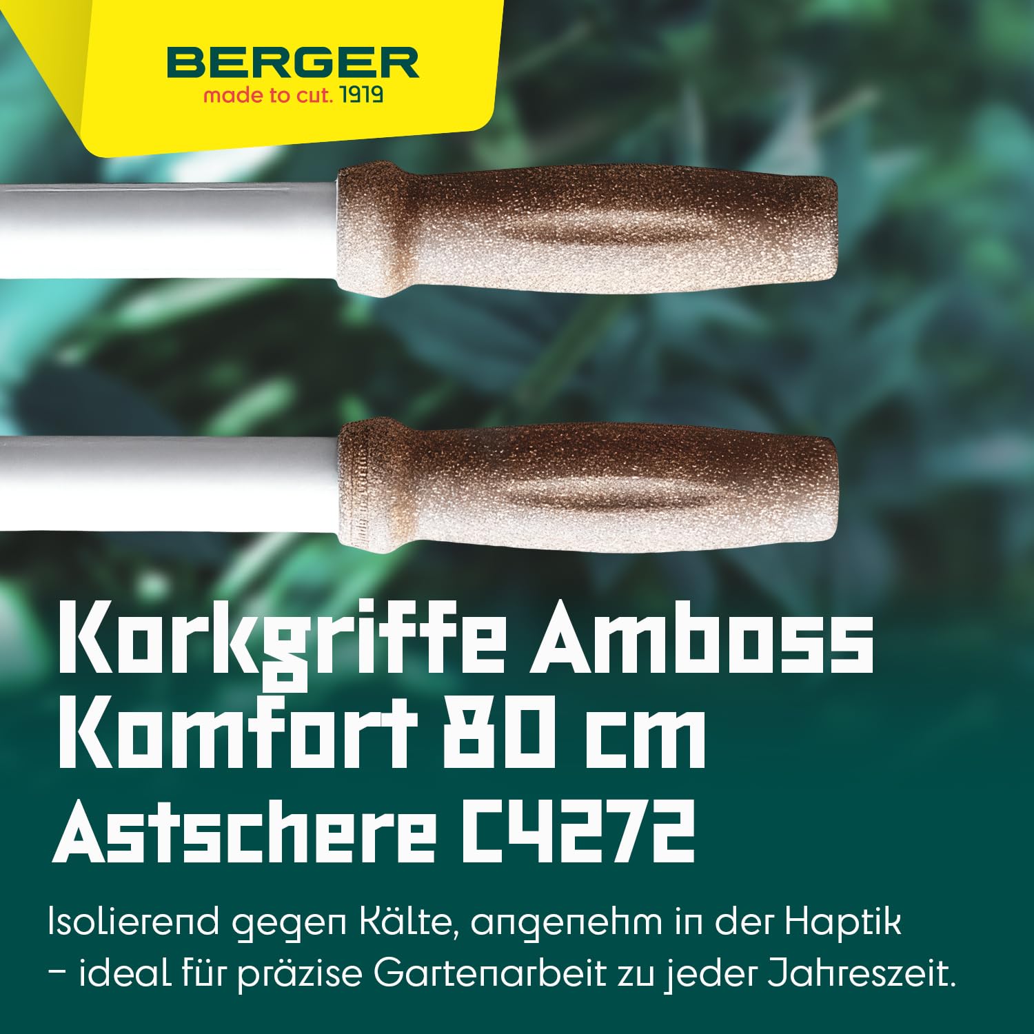 BERGER Amboss Astschere C4272 | Komfort-Astschere