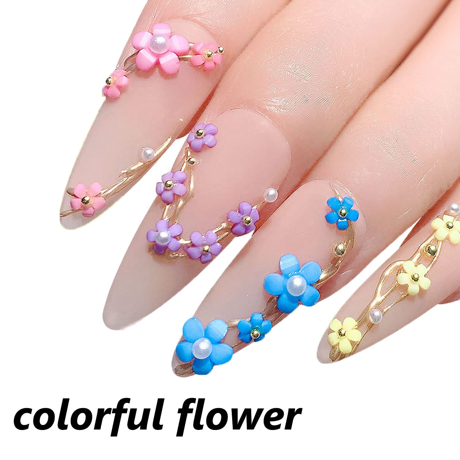 Amazon.co.jp: 3D フラワー ネイルアート チャーム、アクリルネイル用6