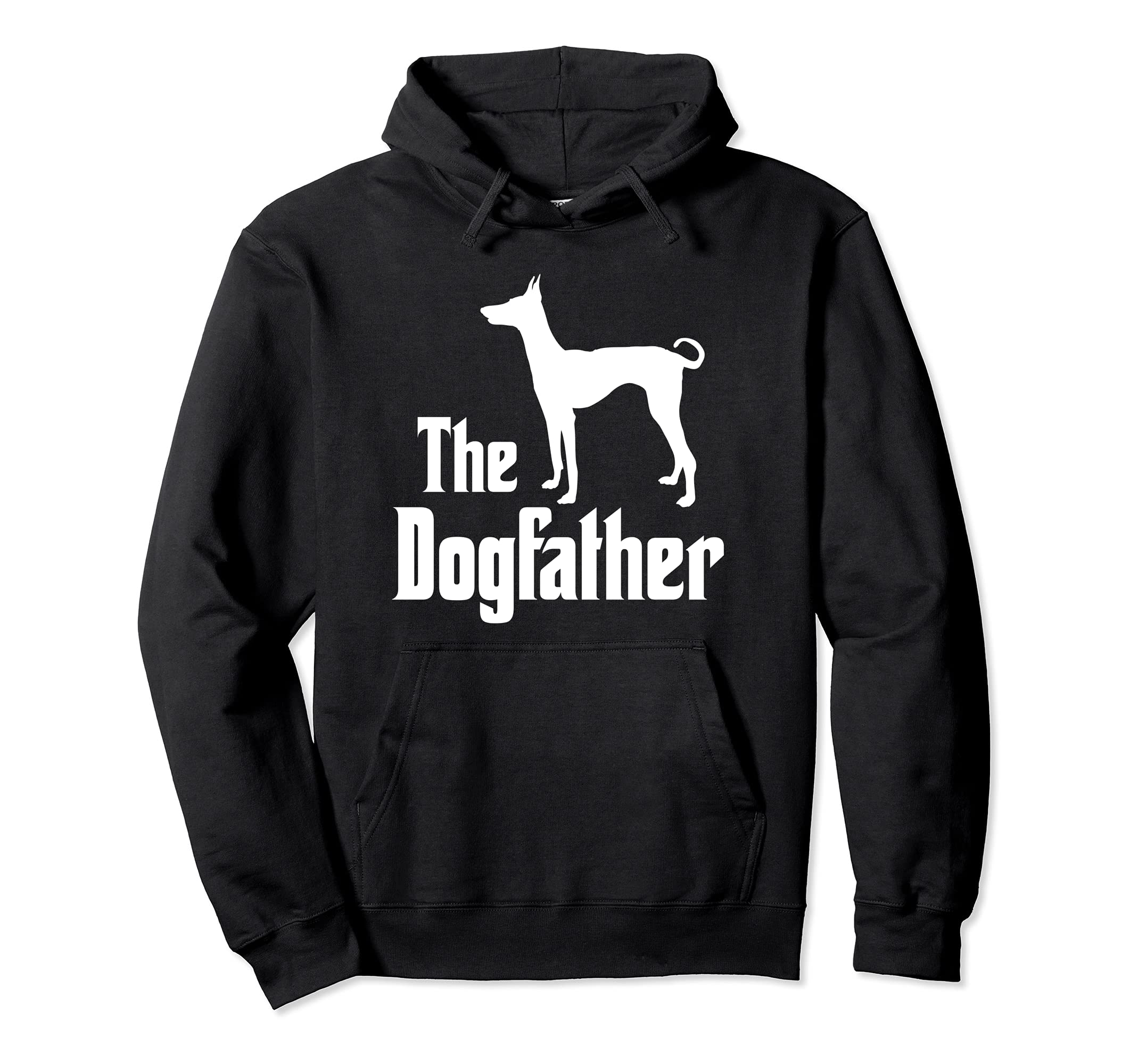 The Dogfather - funny dog gift, funny Ibizan Hound Pullover Hoodie, Black, S