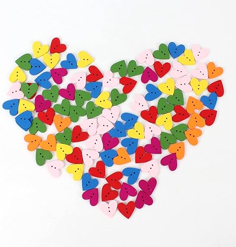 Miniatura 3 de 200 botones de nailon con forma de corazón de durazno para niños, botones para coser sujetadores, álbumes de recortes (200 unidades + forma de