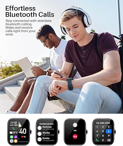 Miniatura 2 de Reloj inteligente para Android para hombres y mujeres, pantalla táctil de 1.91 pulgadas con monitor de sueño de oxígeno en sangre y frecuencia