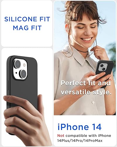 Miniatura 5 de AICase Funda para iPhone 14 con protección completa del lente de la cámara + patrón de perro 3D, de silicona femenina linda probada en caídas de 10