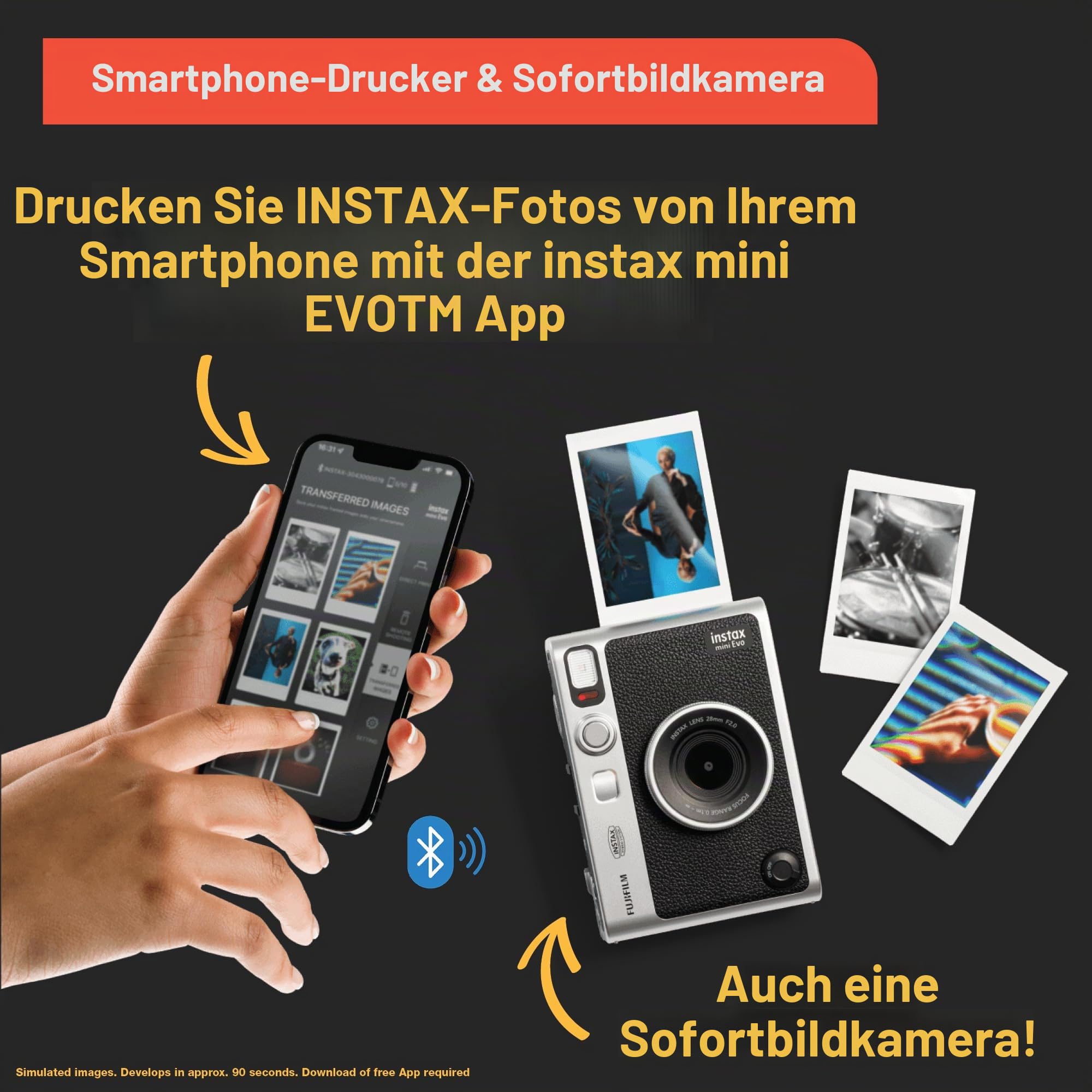 Fujifilm Instax Mini Evo - Braun