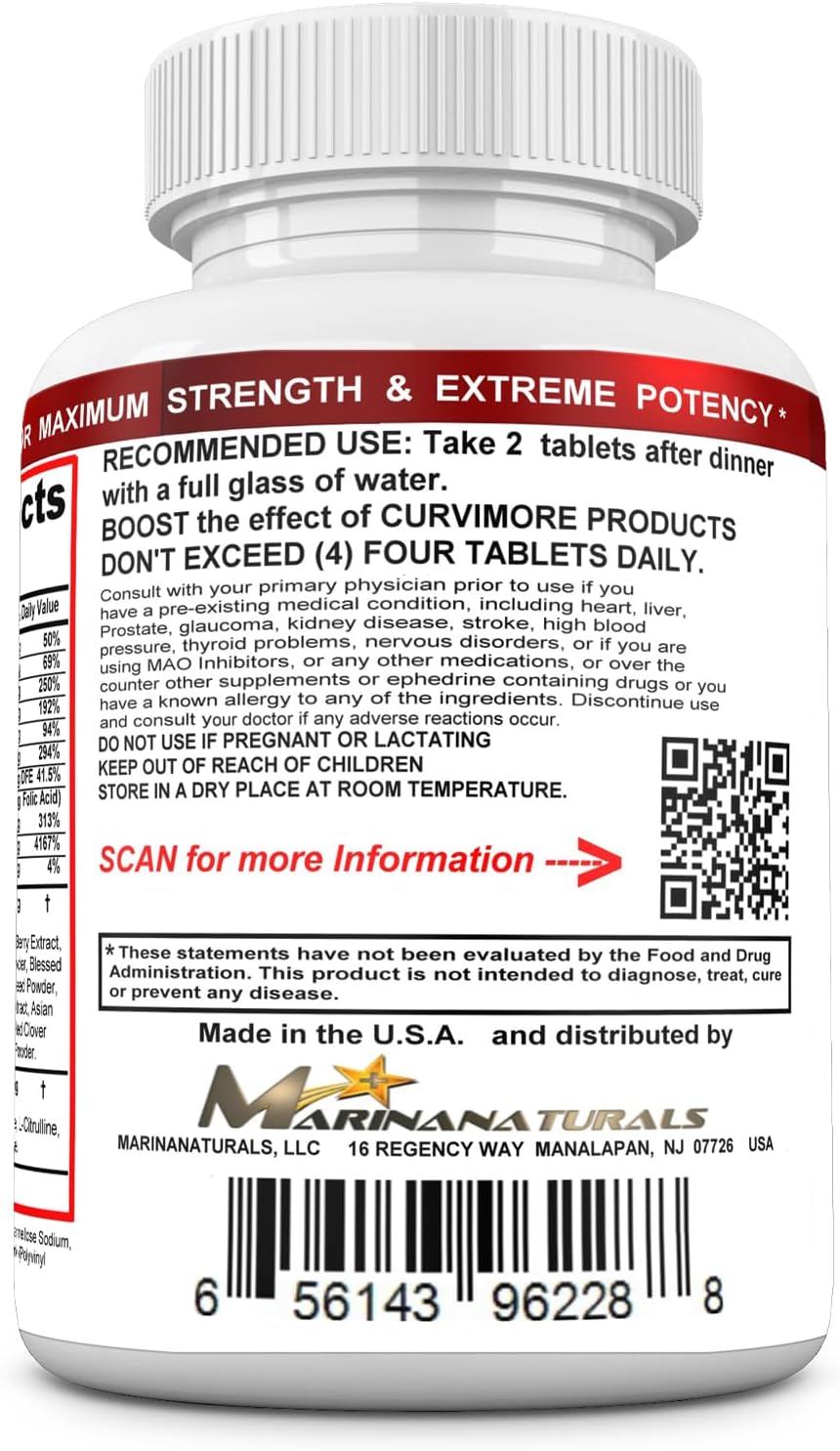 CURVIMORE Elite Complete Starter KIT Advanced Breast Enlargement, Butt Enhancement, Bust Enhancement, Booty Enhancement, Lip Plumping & Skin Tightening Pills – Bigger Breasts, Hips & Glutes. 1-Month