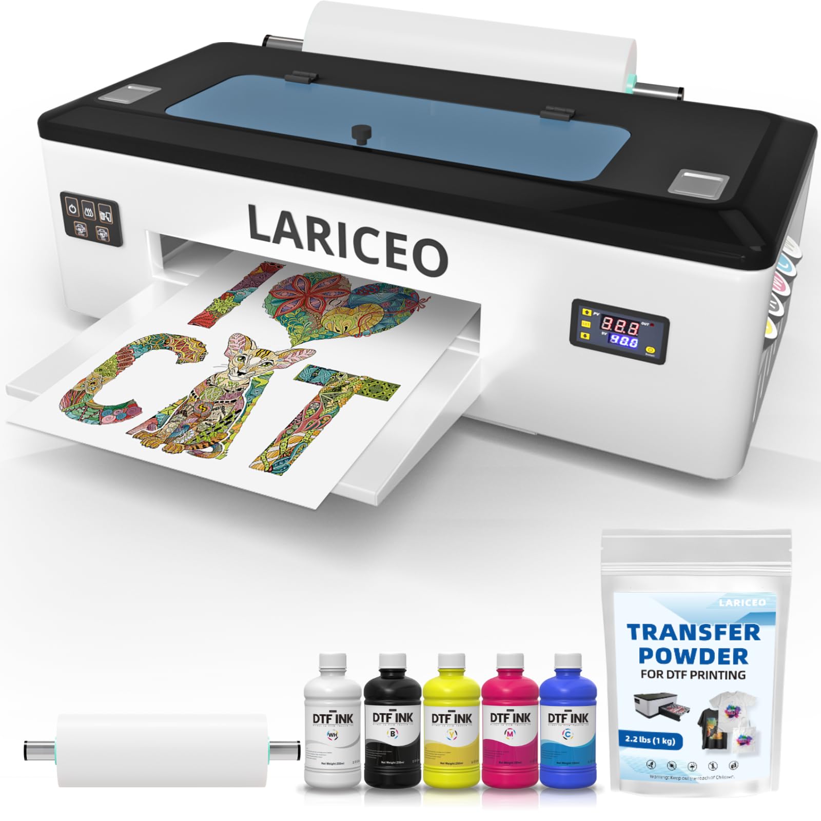 Amazon.com: LARICEO A3 L1800 DTF Transfer Printer with roll Feeder