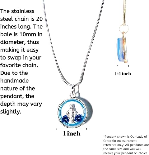 Miniatura 5 de Miraculous Medal Pendant Necklace Mother Mary Catholic Christmas Lourdes Our Lady of Grace