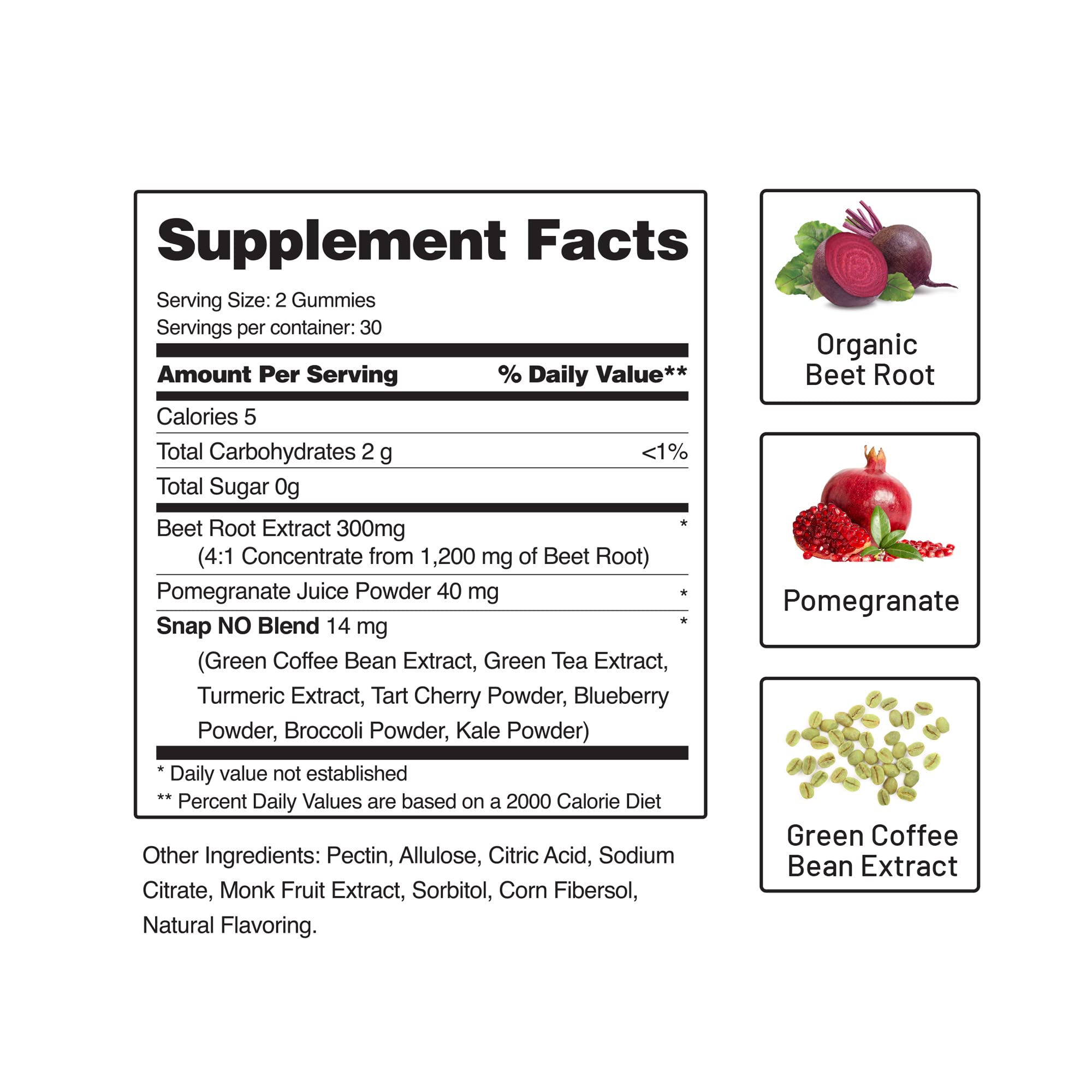 Buy Sugar Free Nitric Oxide Beet Root Gummies Heart Health, Energy