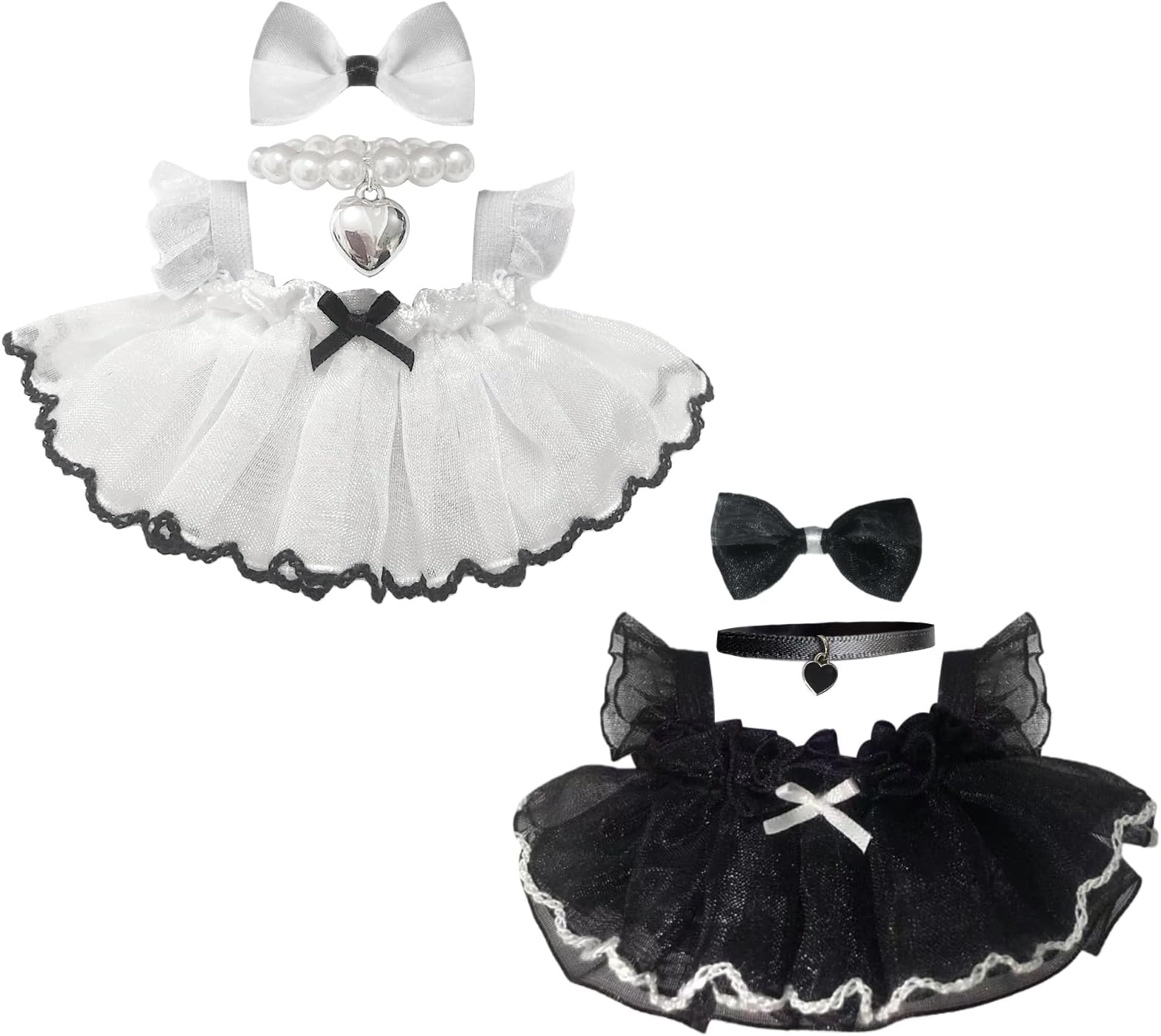 2 Set Clothes for 3.9 inch / 10cm Dolls (Without Dolls) - Suitable for 4.0.Sets and Accessories, Suitable for Collectors and As Gifts. (Style 3)