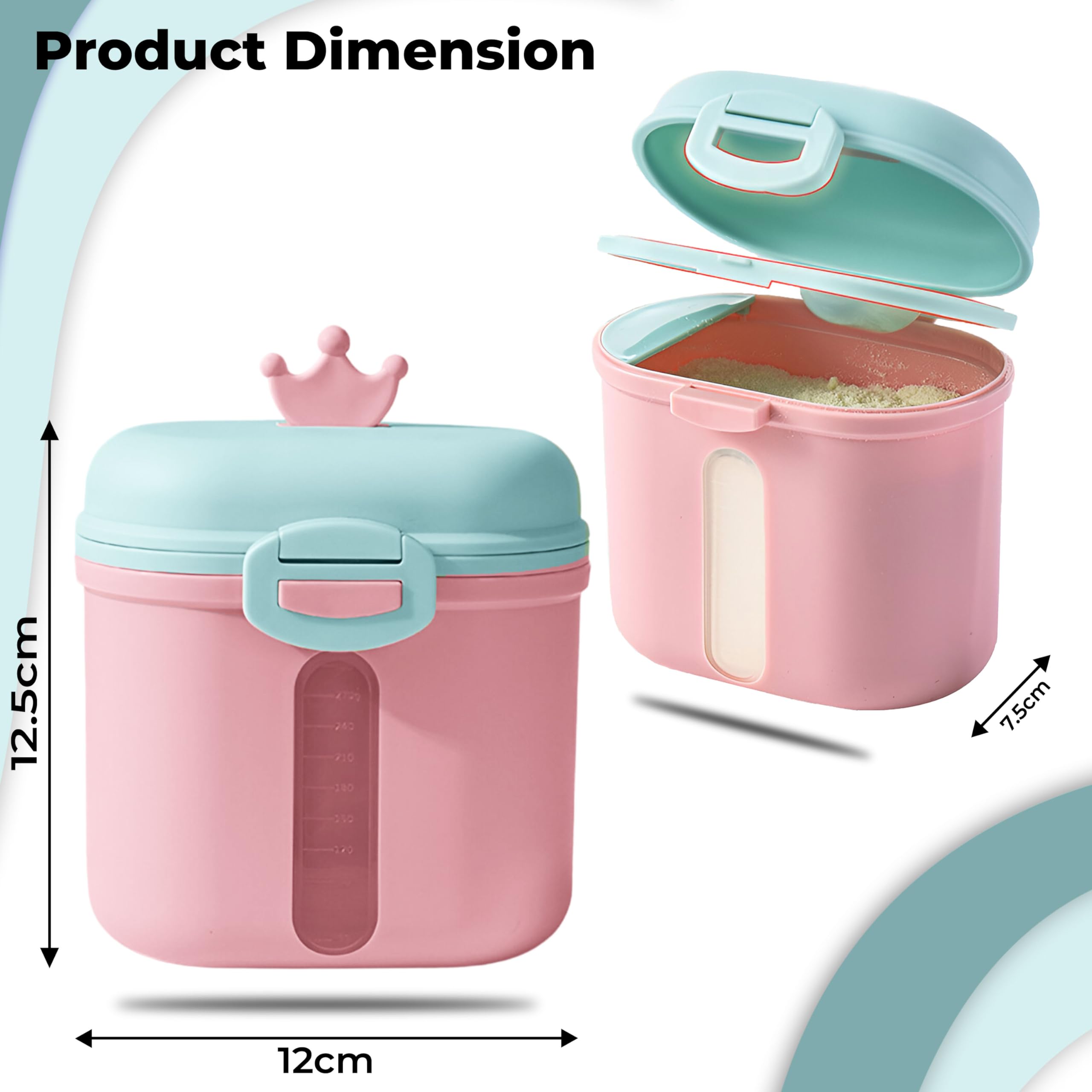Bembika Milk Powder Storage Container with Scoop and Leveller