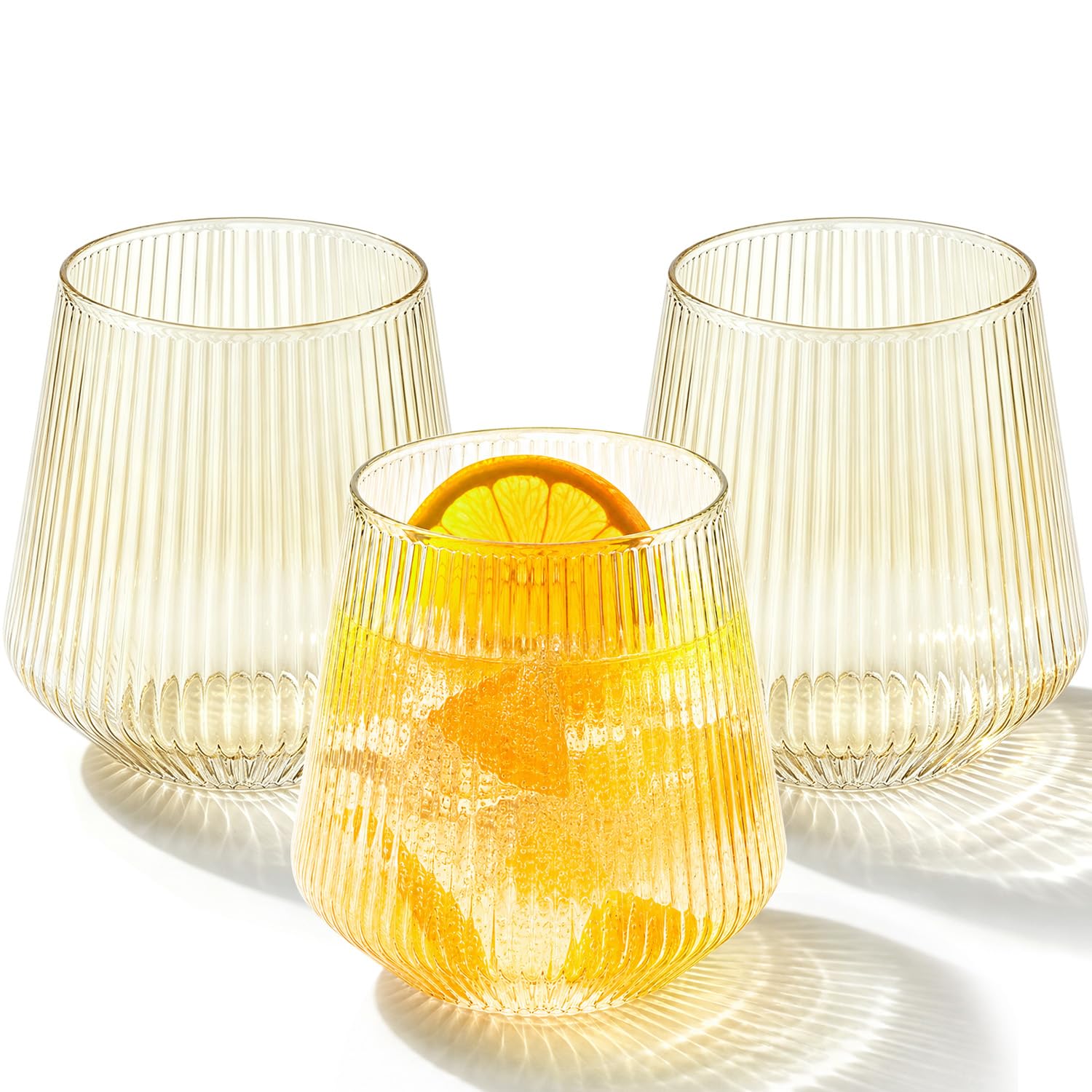 40 Pack Ribbed Plastic Wine Glasses, 12 Oz Disposable Cocktail Glasses — Amazon image 10