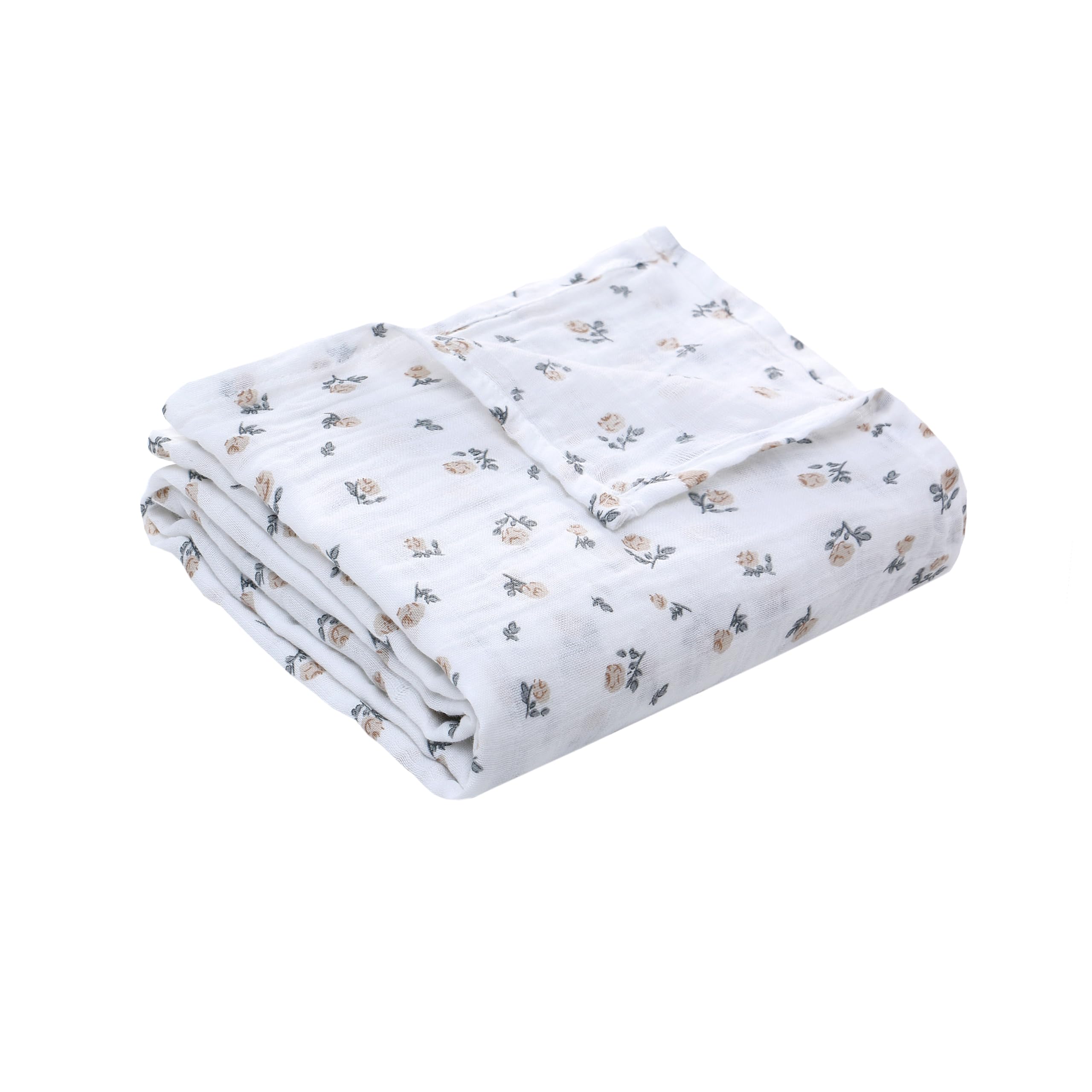 Miracle Baby Muslin Blanket 120x120cm Large Cotton Muslin Cloth Baby Swaddle Cloths for Newborns,Baby muslin blanket swaddle wrap for Boys Girls,Shower Gifts for New Moms — image 1