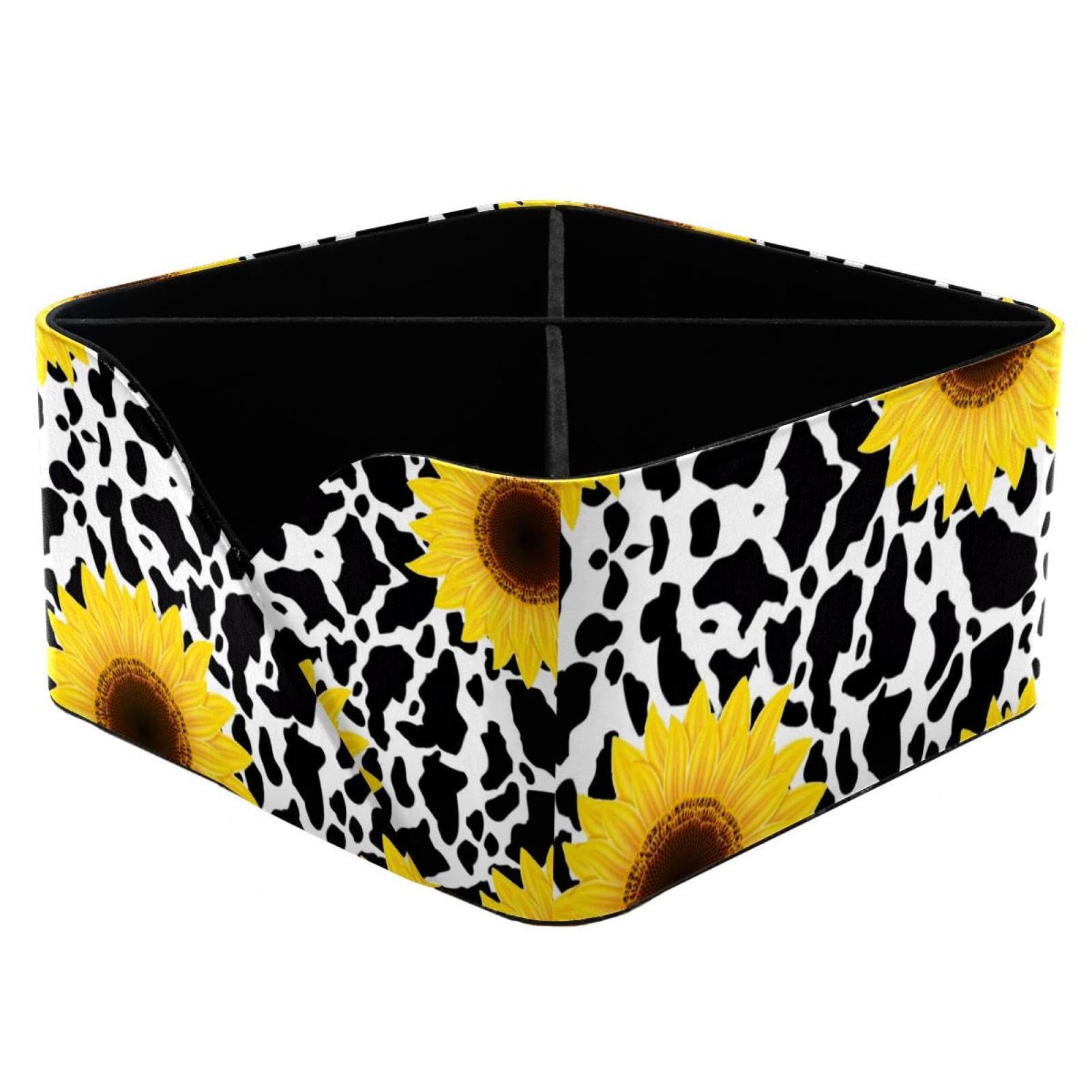 Organiseur de bureau imprimé tournesol, accessoire de rangement élégant
