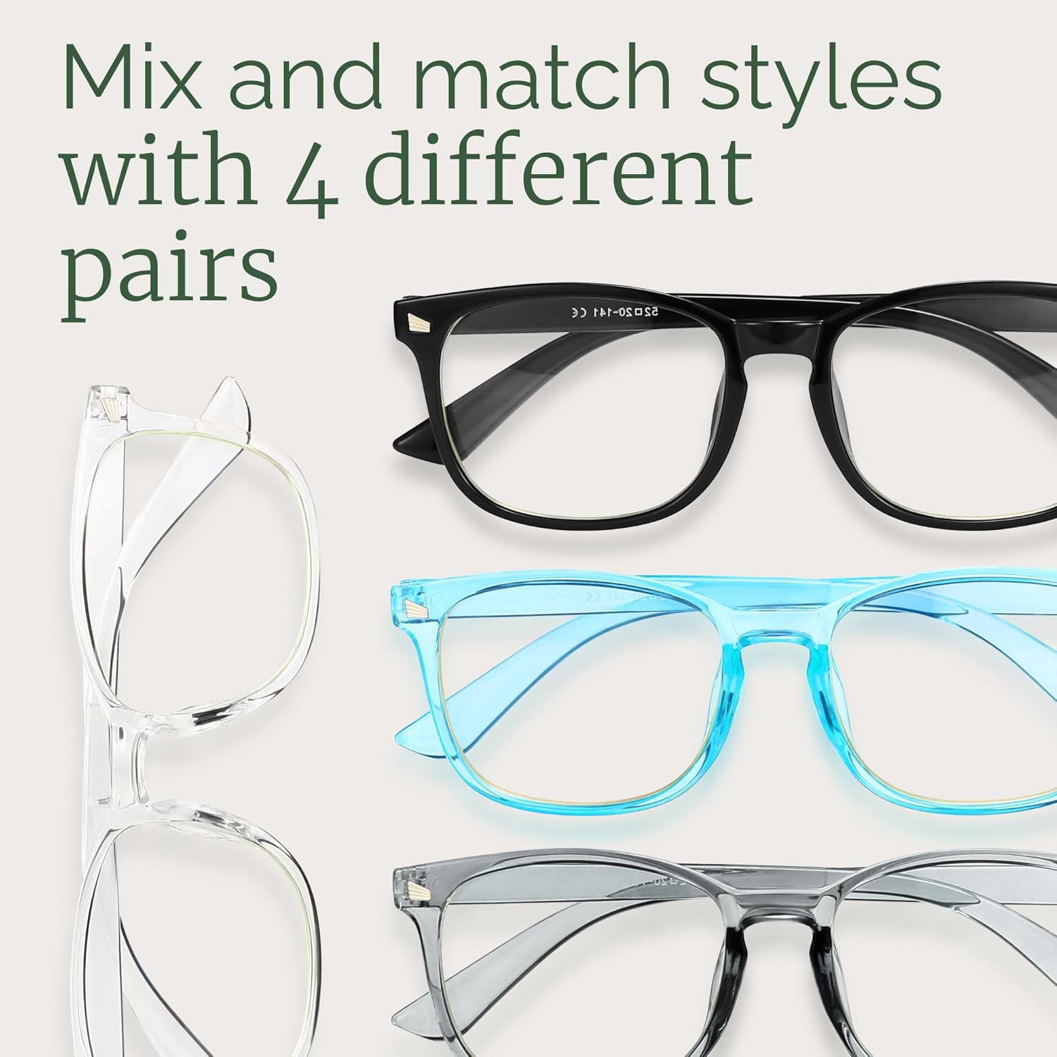 MIGSIR Blue Light Blocking Glasses for Computer Gaming, Fashion Fake Helps Reduce Screen Fatigue Eyeglasses for Women Men - Image 7