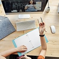 Vista 13 de Separadores de carpetas de 3 anillos con 5 pestañas para tamaño carta, corte de 1/5, 3 agujeros perforados, separadores de plástico para escribir