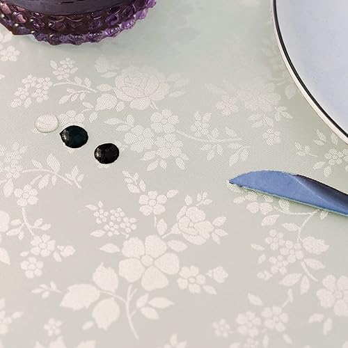 Miniatura 6 de Jeloris Mantel de Vinilo Impermeable, Mantel Rectangular de Plástico Resistente, Cubierta de Mesa de Vinilo Limpiable Resistente a Derrames y Aceite