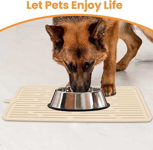 Miniatura 3 de Ptlom Mantel individual para mascotas para perros y gatos, antideslizante, impermeable, tapete de alimentación para perros que evita el