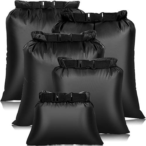 Juego de bolsas secas impermeables, 5 paquetes de bolsas ultraligeras impermeables, bolsas pequeñas a prueba de agua, bolsa seca al aire libre,