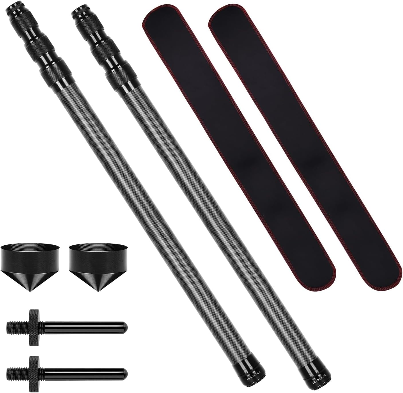 Adjustable Heavy-Duty Carbon Fiber Tarp Poles for Camping & Hiking – 5.6FT