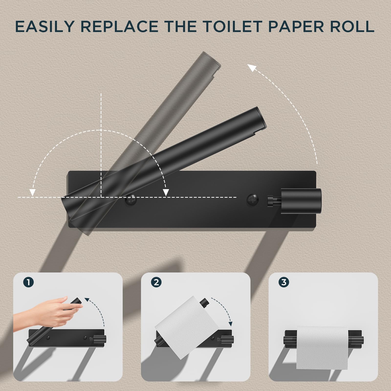 FORIOUS Commercial Toilet Paper Holder Wall Mount Bathroom Tissue Holder — Amazon image 3