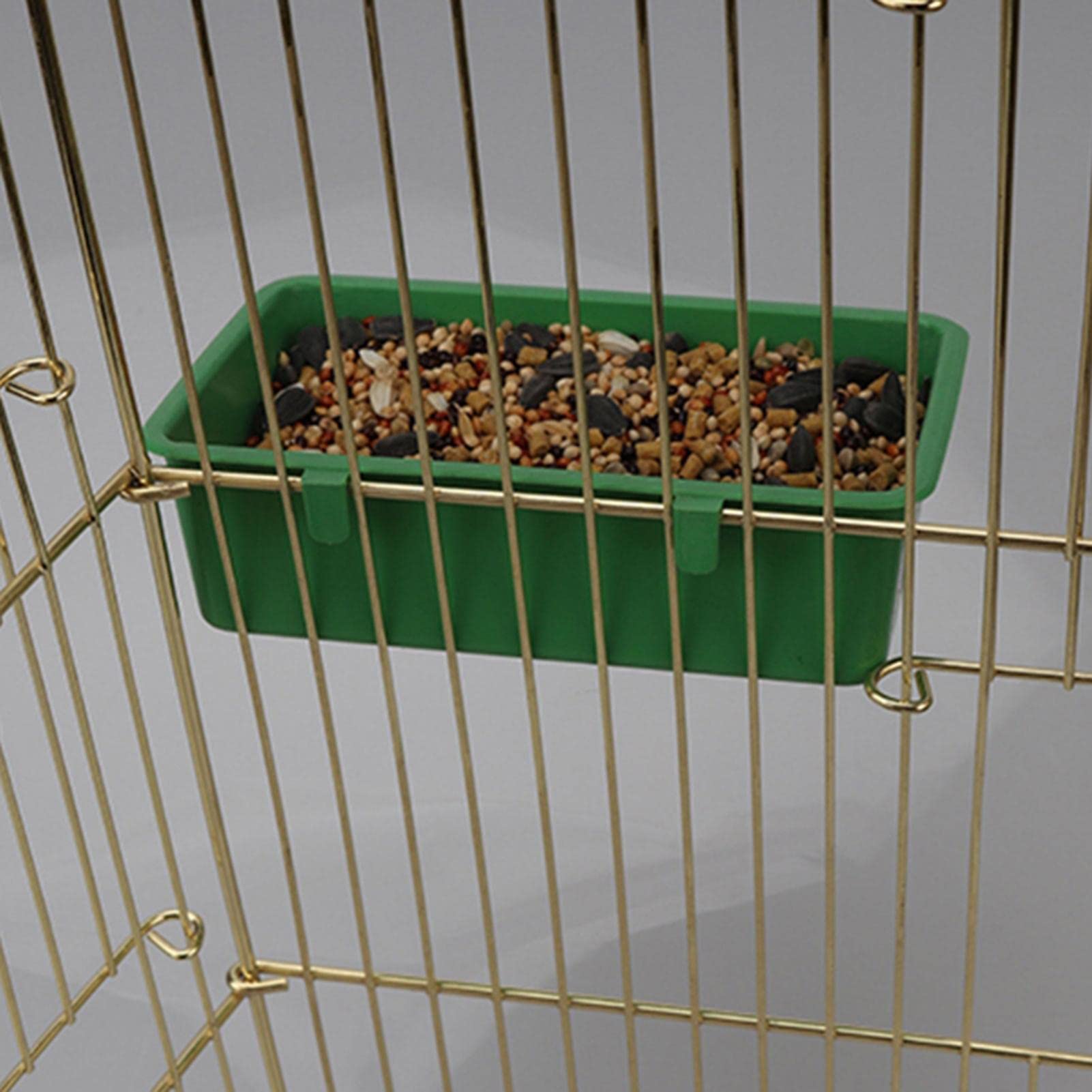2 Pièces Baignoire pour Perroquet avec 2 Crochets Latéraux, Baignoire Oiseaux Cage Mangeoire Multifonctionnelle pour Petits Perroquets, Perruches Et Canaris