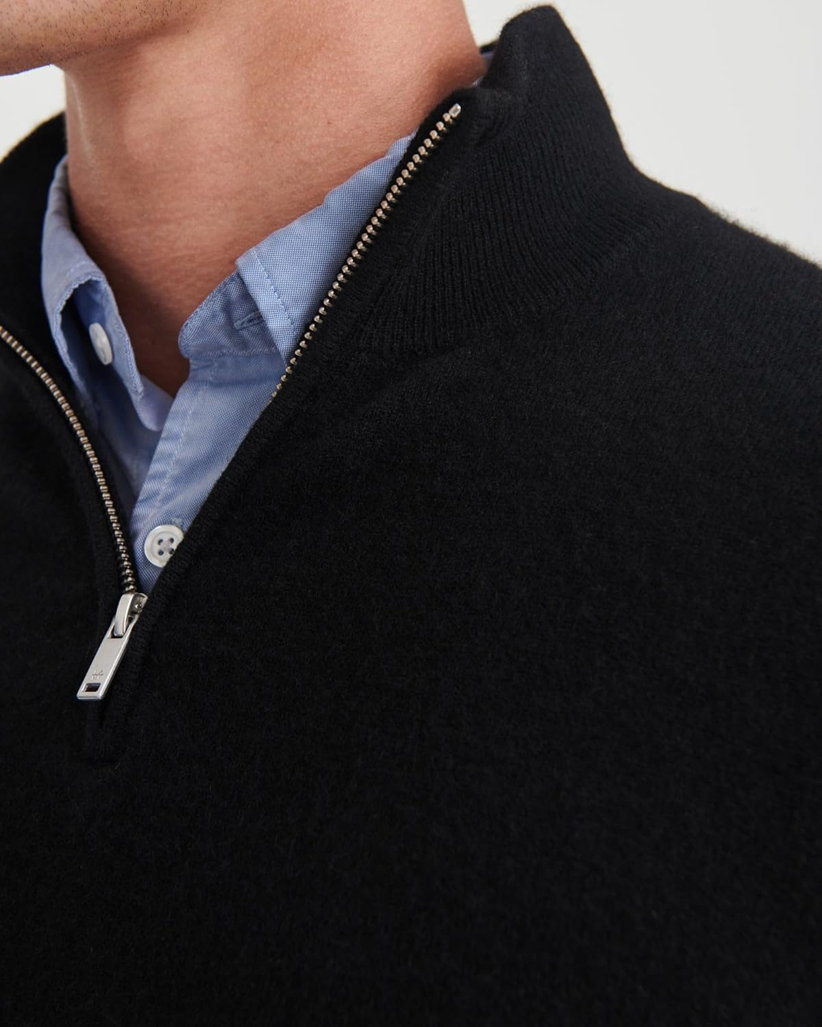 Soft By Naadam Cashmere Mens Quarter Zip - Image 4