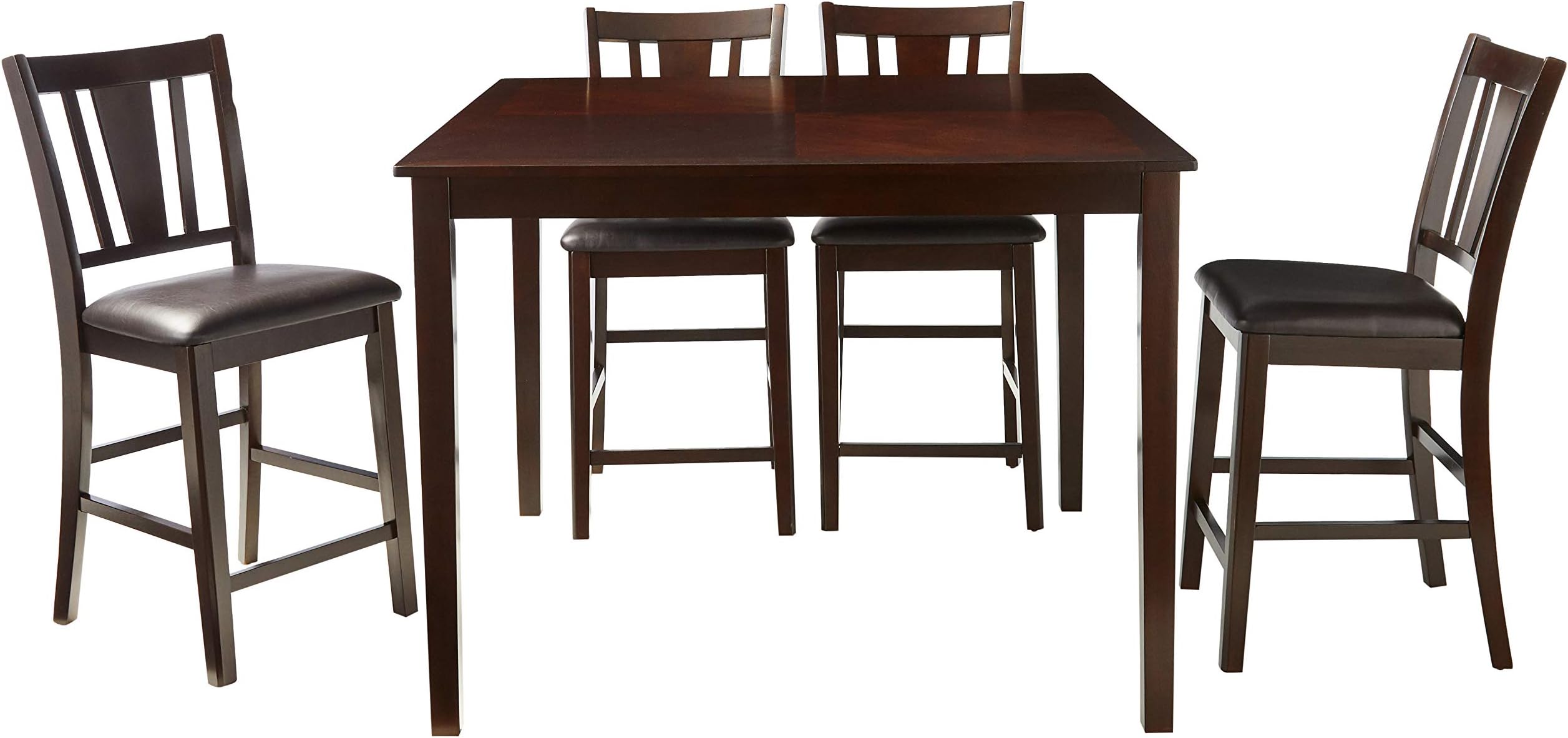 William's Home Furnishing Bridgette II Dining Table Set, Espresso