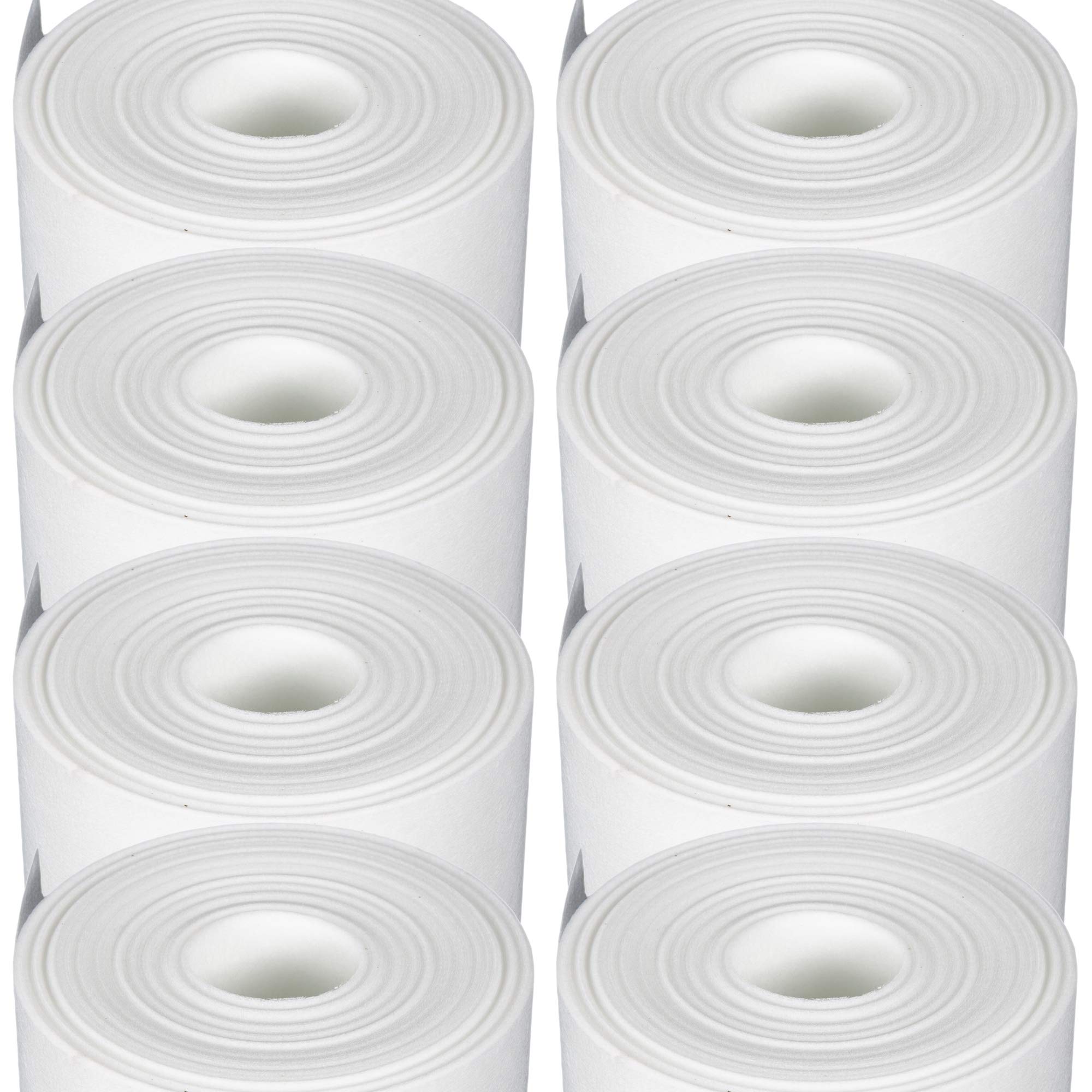 Malervlies Glasvlies Tapete Weiß 400 m² (50m x 1m x 8 Rollen - 400 m²) Anstrichvlies ca. 40 g/m² Vlies Renoviervlies Glattvlies Glasgewebe Abdeckfolie Abdeckvlies HE-M-VLIES-50-8-A