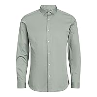 JACK & JONES Camicia da Uomo Extra Slim Fit, Iceberg Green/Fit: Super Slim