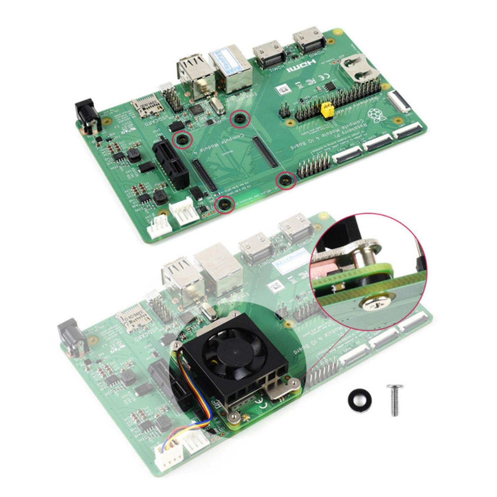 Amazon | Raspberry Pi用 Compute Module 4 CM4用低ノイズ高速放熱冷却 