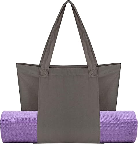 Yoga Mat Bag for Women Canvas Bag with Yoga Mat Carrier Yoga Mat Bags for Workout Pilates Travel Beach and Gym