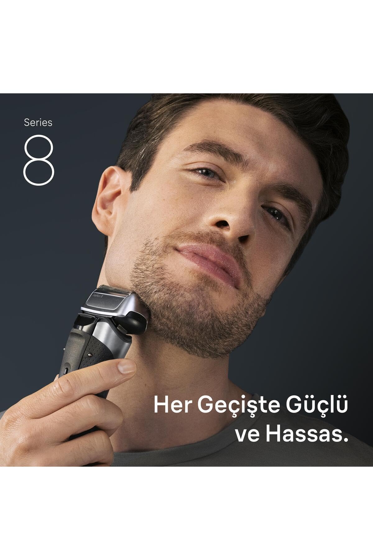 Braun Rasoir électrique Series 8 pour homme, tête de précision 4 + 1, SensoAdapt pour toutes les densités de barbe, rasoir avec batterie de 60 min, support de charge, rasoir humide et sec – 8617s