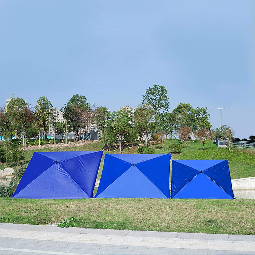 CYY Ombrellone da Giardino,Ombrellone da Spiaggia Rettangolare con 4 Stecche Robuste,9.3 Piedi Ombrellone da Esterno con Telaio in Acciaio per Cortile Tavolo Mercato,Impermeabile e Anti UV
