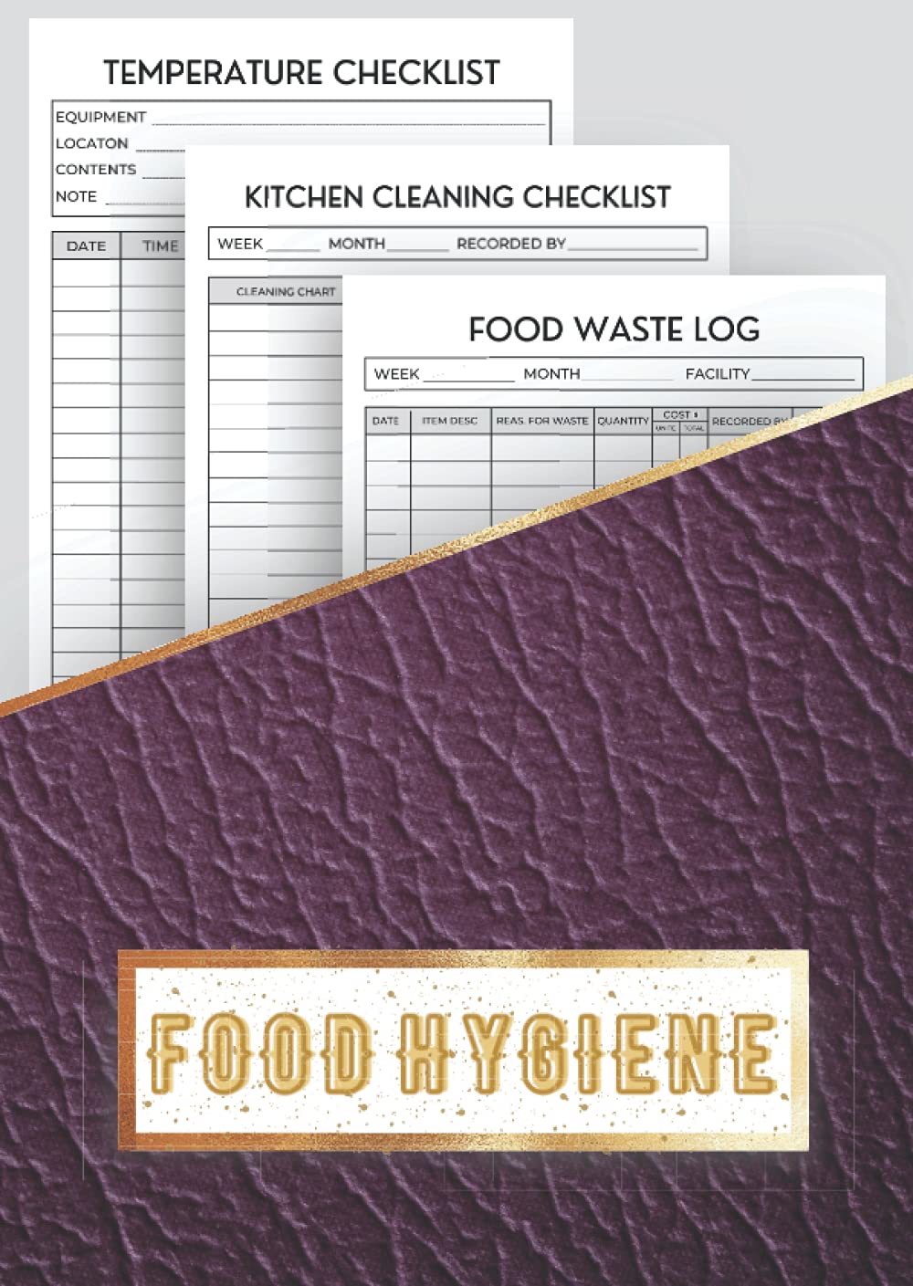 Buy Food Hygiene Record Book 3 in 1 Food Temperature Log Book