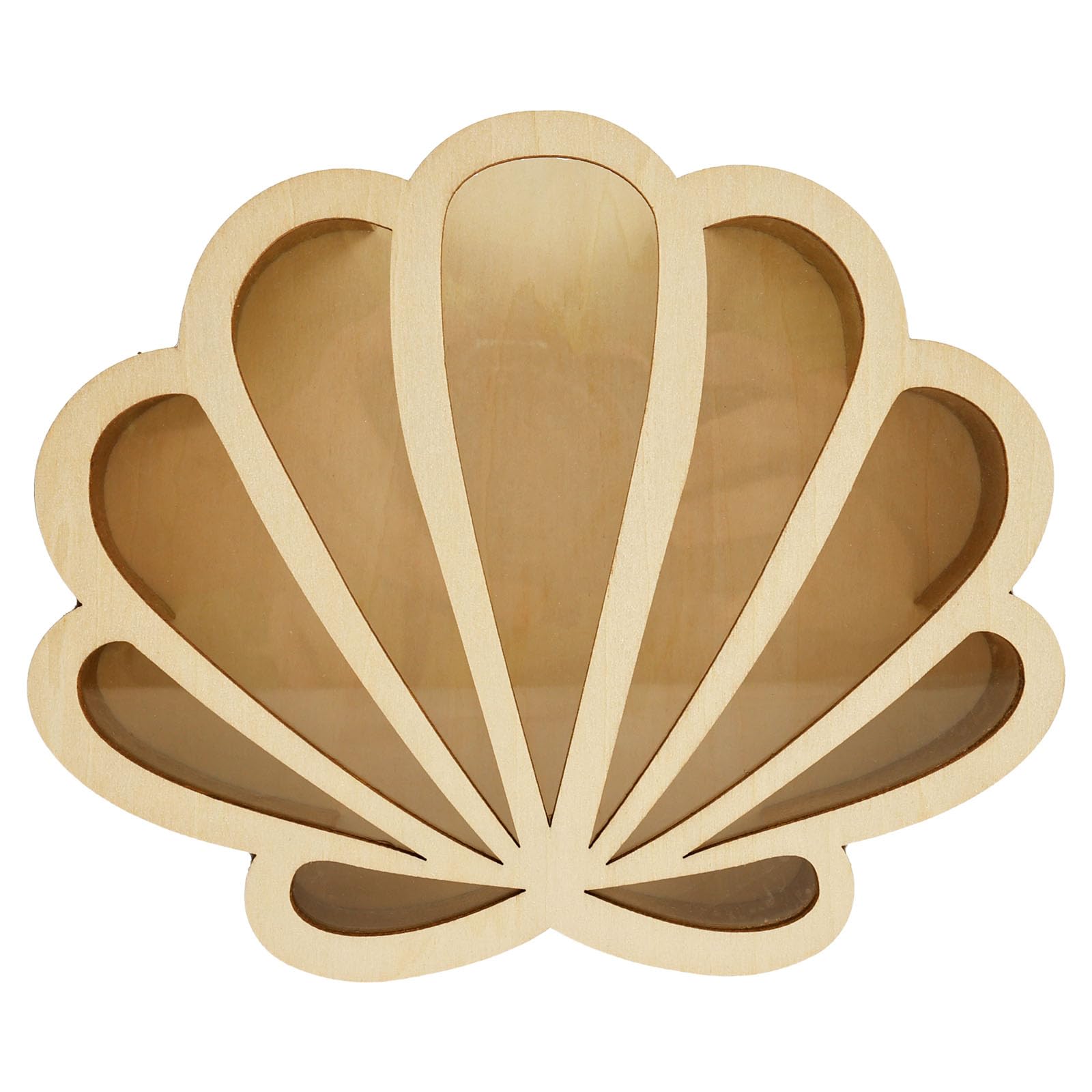 Pojemnik na muszelki, drewniana szafka z wyświetlaczem z panelem akrylowym Seashell Display Box Holder, przenośny uchwyt na wystawę dla dzieci, na plażę, do łazienki, salonu, ochrona domu