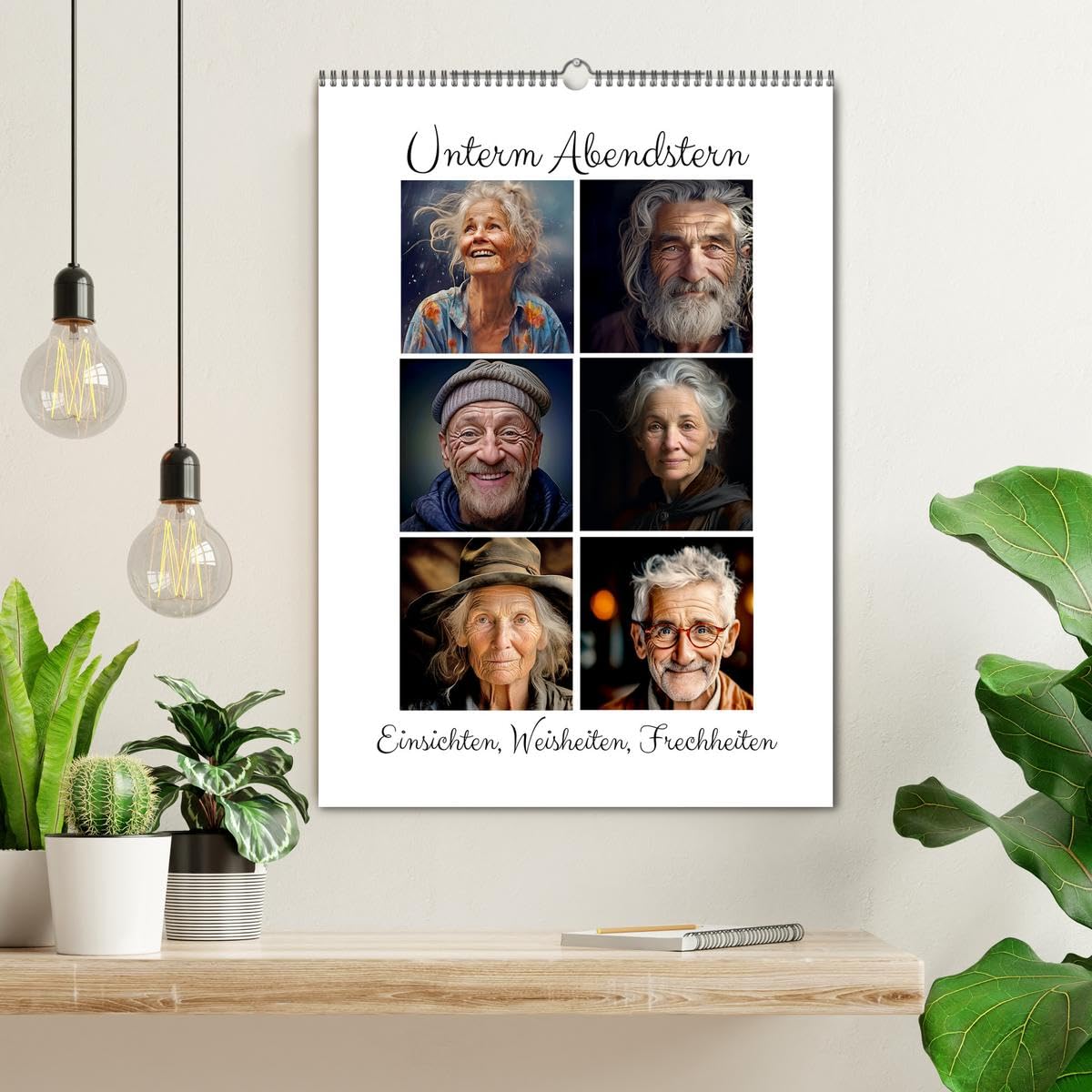 Unterm Abendstern (Wandkalender 2026 DIN A2 hoch), CALVENDO Monatskalender: Portraits und Einsichten über das Älterwerden (CALVENDO Menschen)