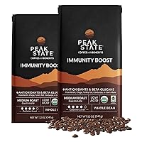Vista 11 de Café Peak State con Beneficios - Granos Orgánicos de Café de Setas - Tostar Oscuro Adaptógeno STRESS LESS con Reishi y Chaga - Libre de Moho, Libre