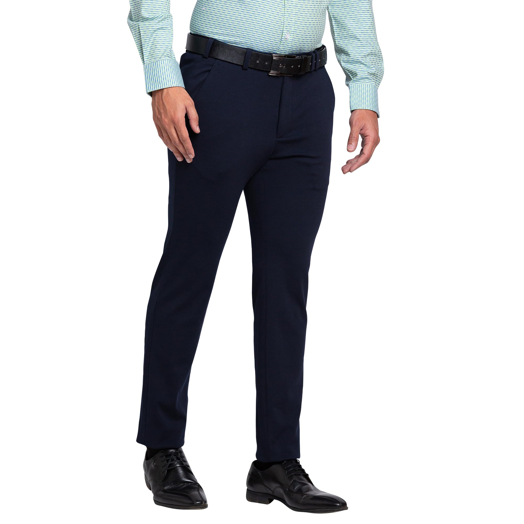 park avenue Men's Mid Rise Print Pattern Active Fit Terelyne Rayon Blend Flat Front Regular Fit Formal Trouser-picture-19