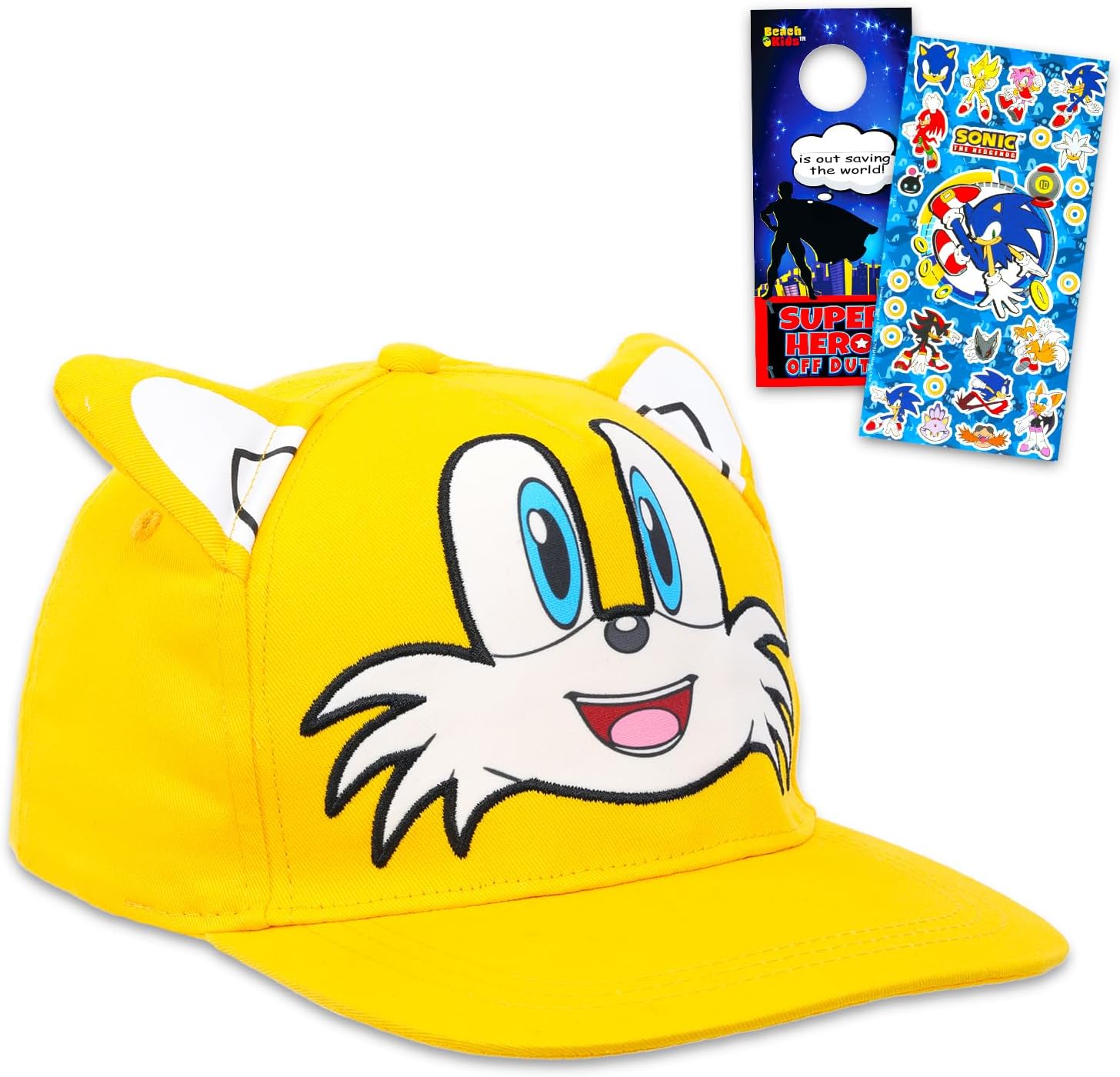 Amazon.com: Sonic Tails Baseball Cap - Tails Costume Hat Bundle with ...