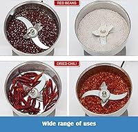 Vista 6 de Samger 700g Electric Grain Mill Grinder, 1800W 110V Copper Motor Swing Type Commercial Grinders, High Speed 28000RPM Superfine Grinding Machine