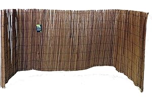 Master Garden Products 4 ft. x 14 ft. Brown Willow Screen