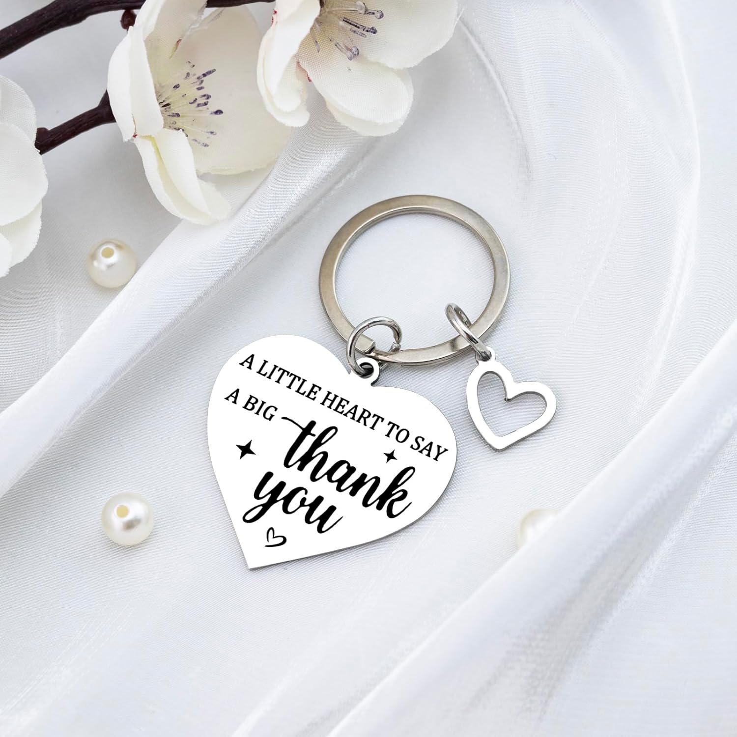 Thank You Gifts for Coworkers Women Men Christmas Appreciation Gifts for Coworkers Friends Birthday Thanksgiving Gift A Little Heart to Say A Big Thank You Keychain - Image 5