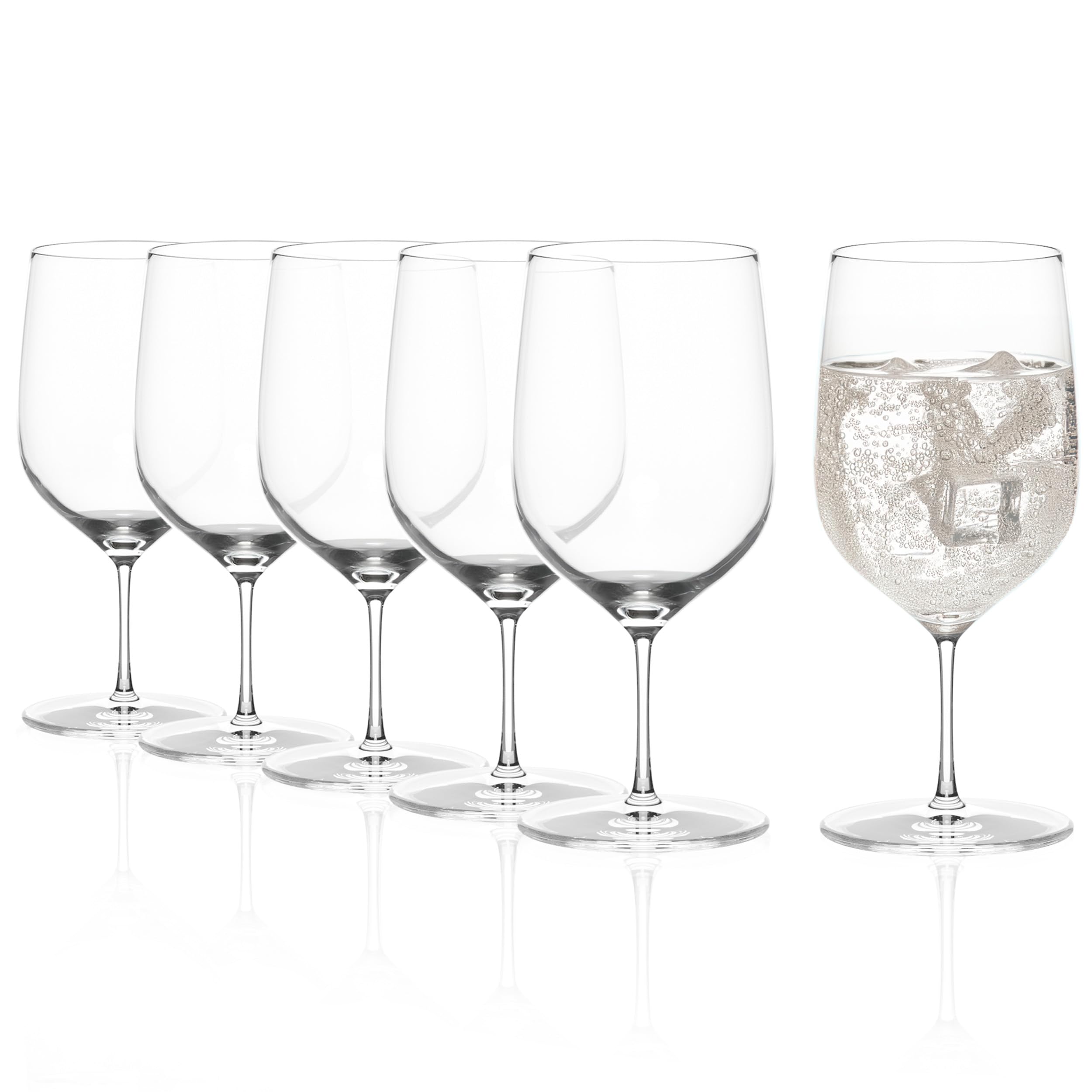 Stölzle Lausitz Q1 Wassergläser Wasserkelche 460 ml, 6er-Set | Handgefertigte Wasser- und Trinkgläser für Wasser und Saft, aus bleifreiem Kristallglas, stoßfest & spülmaschinengeeignet