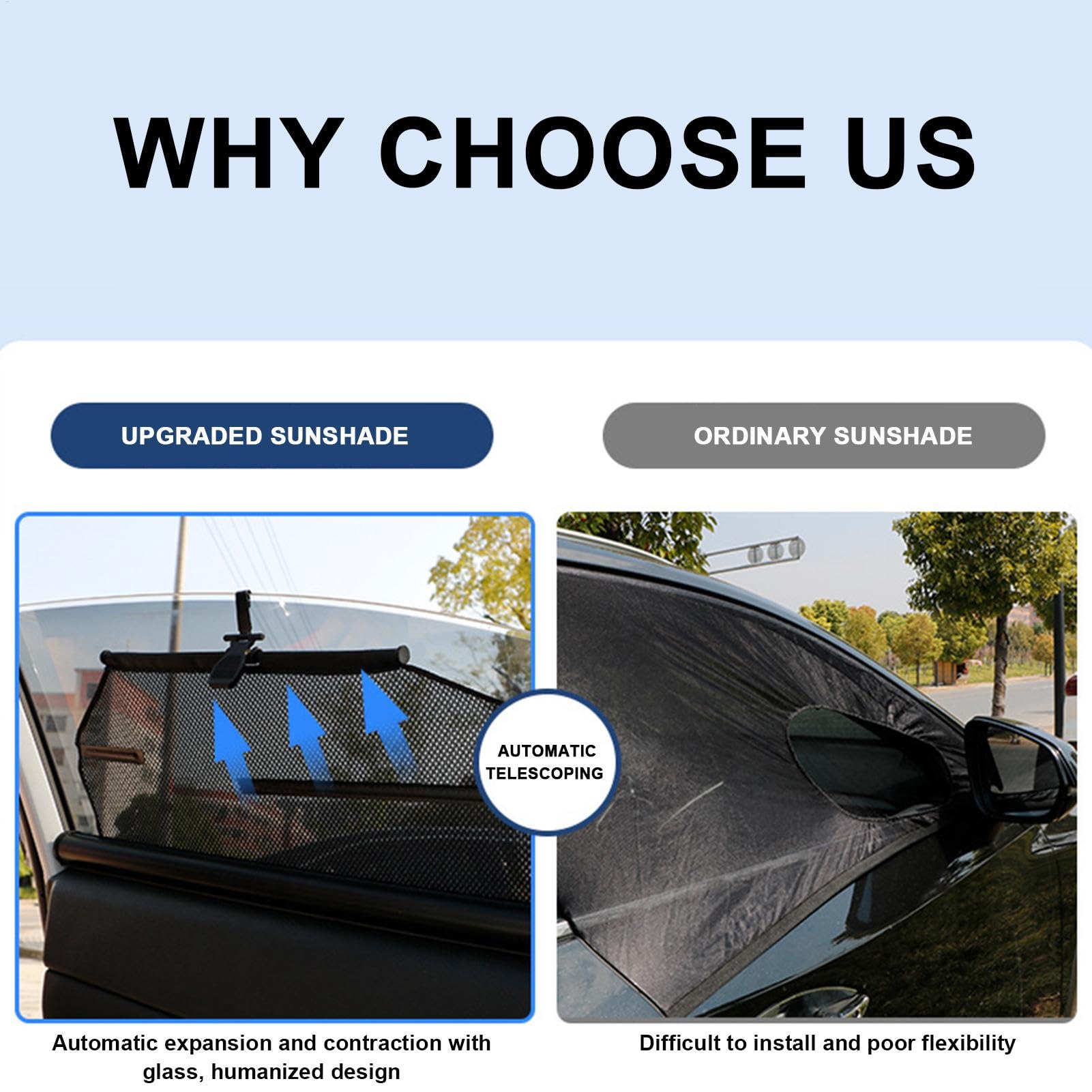 Parasole per lunetta posteriore – Parasole per auto, parasole per lunetta posteriore – Parasole per finestrino posteriore laterale per la protezione della privacy dei finestrini 'auto | posteriore – Parasole per finestrino posteriore laterale per la prote