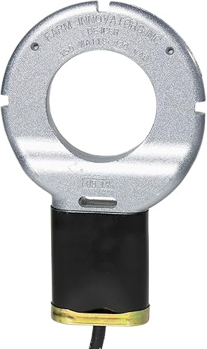 Miniatura 7 de Farm Innovators Calentador eléctrico sumergible de 150 W con termostato interno para baños de pájaros y fuentes de hormigón, aluminio fundido