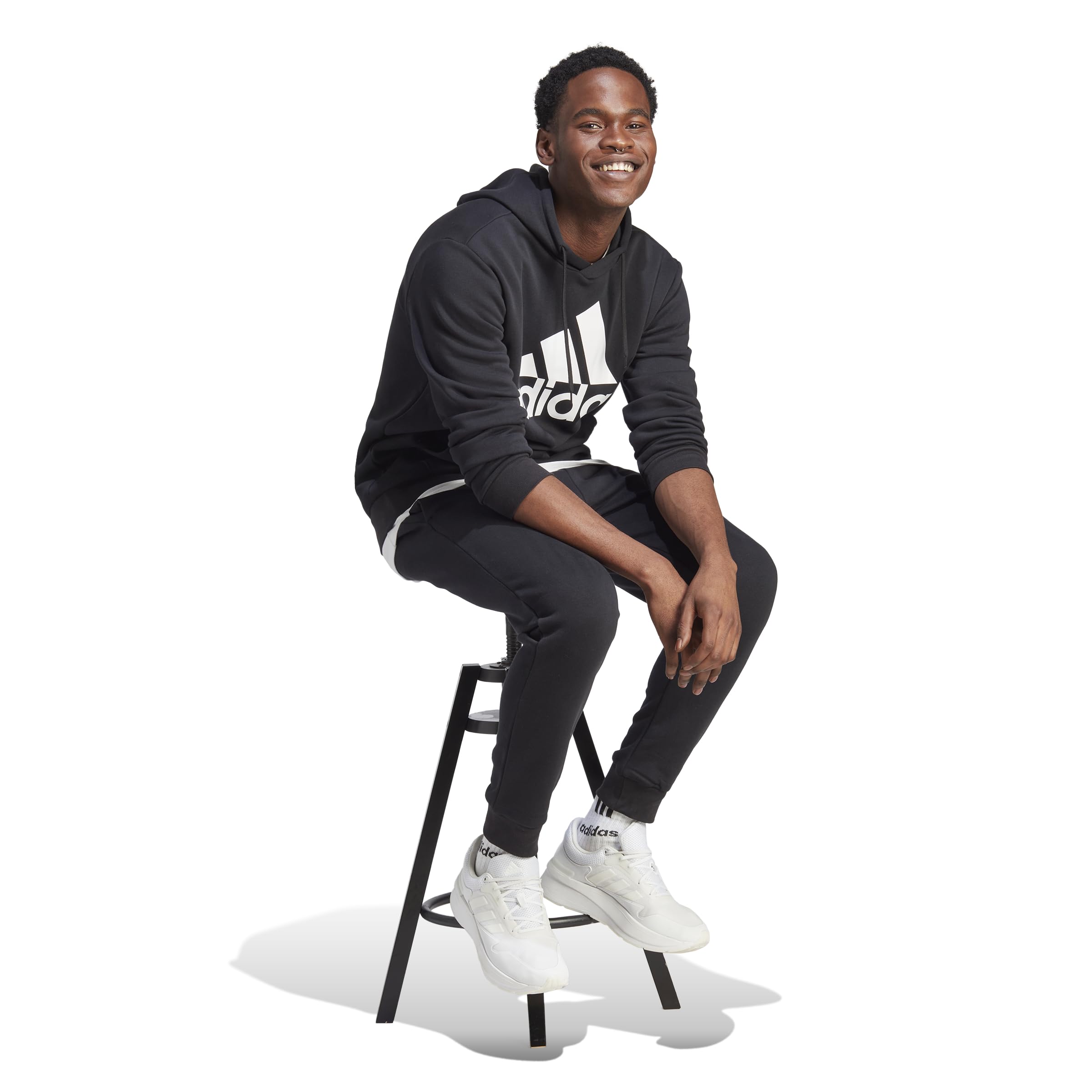 Adidas Essentials Fleece Big Logo Hoodie Sweatshirt Hombre