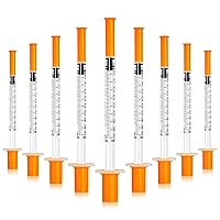 Vista 1 de CAILOS - Jeringa de 30G 0.5ml U-100, 0.5cc, calibre 30, 5/16 de pulgada (8mm), suministros de laboratorio desechables, paquete de 20