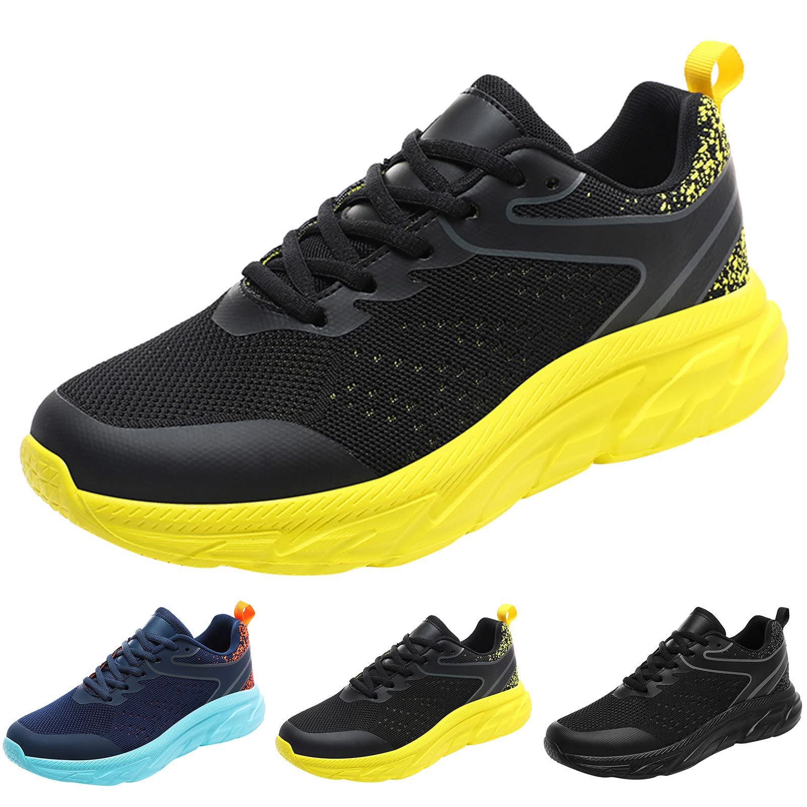 Laufschuhe Herren rutschfest, Sneaker Herren Mit Schnürsenkel, Sportschuhe Atmungsaktiv Freizeitschuhe Sportlich Turnschuhe Flache Sohle Joggingschuhe Bequeme Halbschuhe Modern Trainers