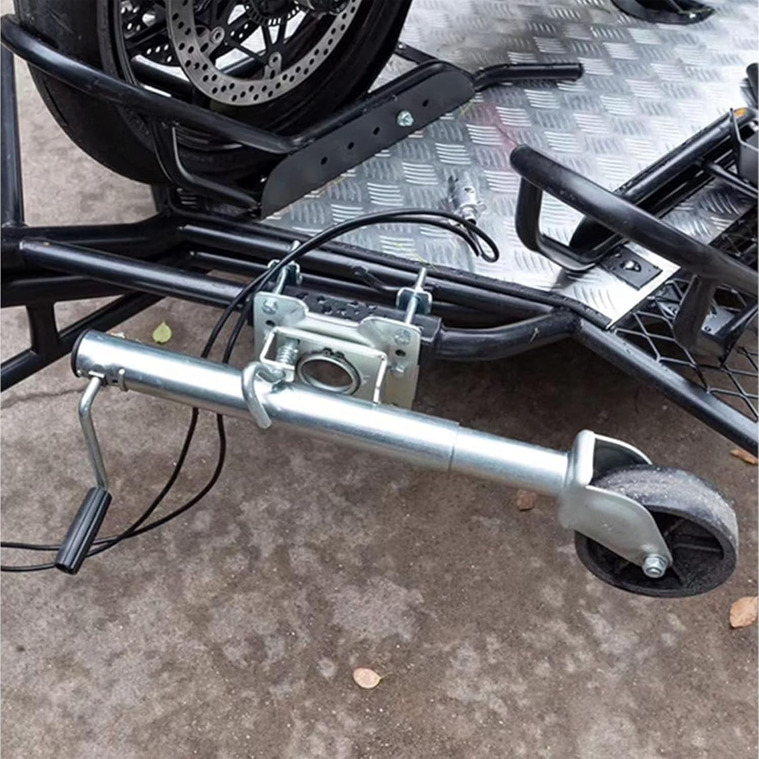 Trailer Jack Wheel Bolt On Swivel Tongue Jack 1200lbs Heavy Duty Swivel Mount Stabilization Wheel with Support Boat Trailer 6 Inch for Travel Camper Auto