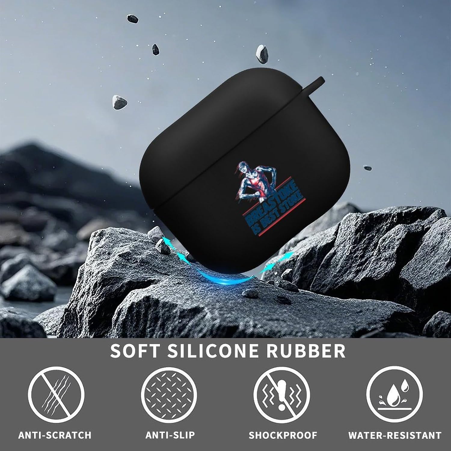 Funny Swimming Breaststroke Case Compatible with Airpods 3 image 4