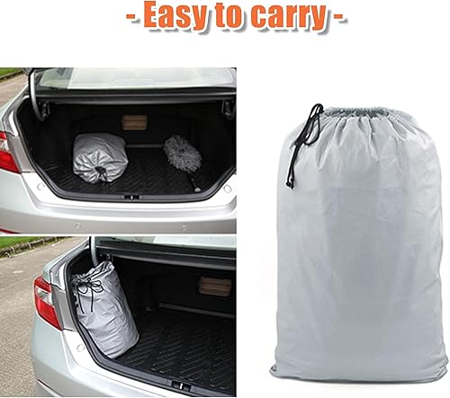 Miniatura 7 de uxcell 3XL - Funda de coche color morado para exteriores, impermeable, transpirable, arañazos, lluvia, nieve, resistente al calor, 192.9 x 70.9 x